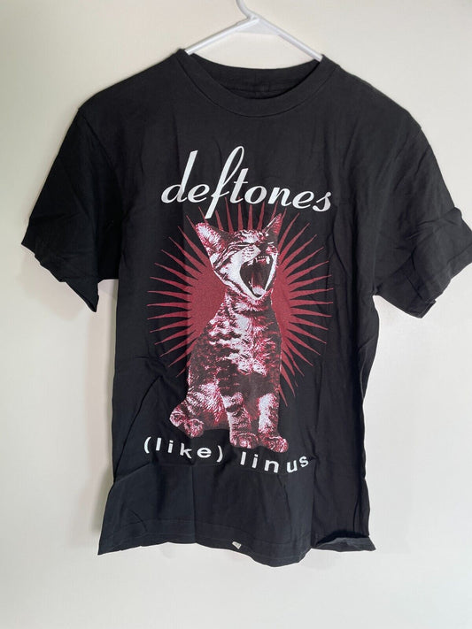 Deftones Women's L Like Linus Album Cover Boyfriend Fit T-Shirt Black 16857584