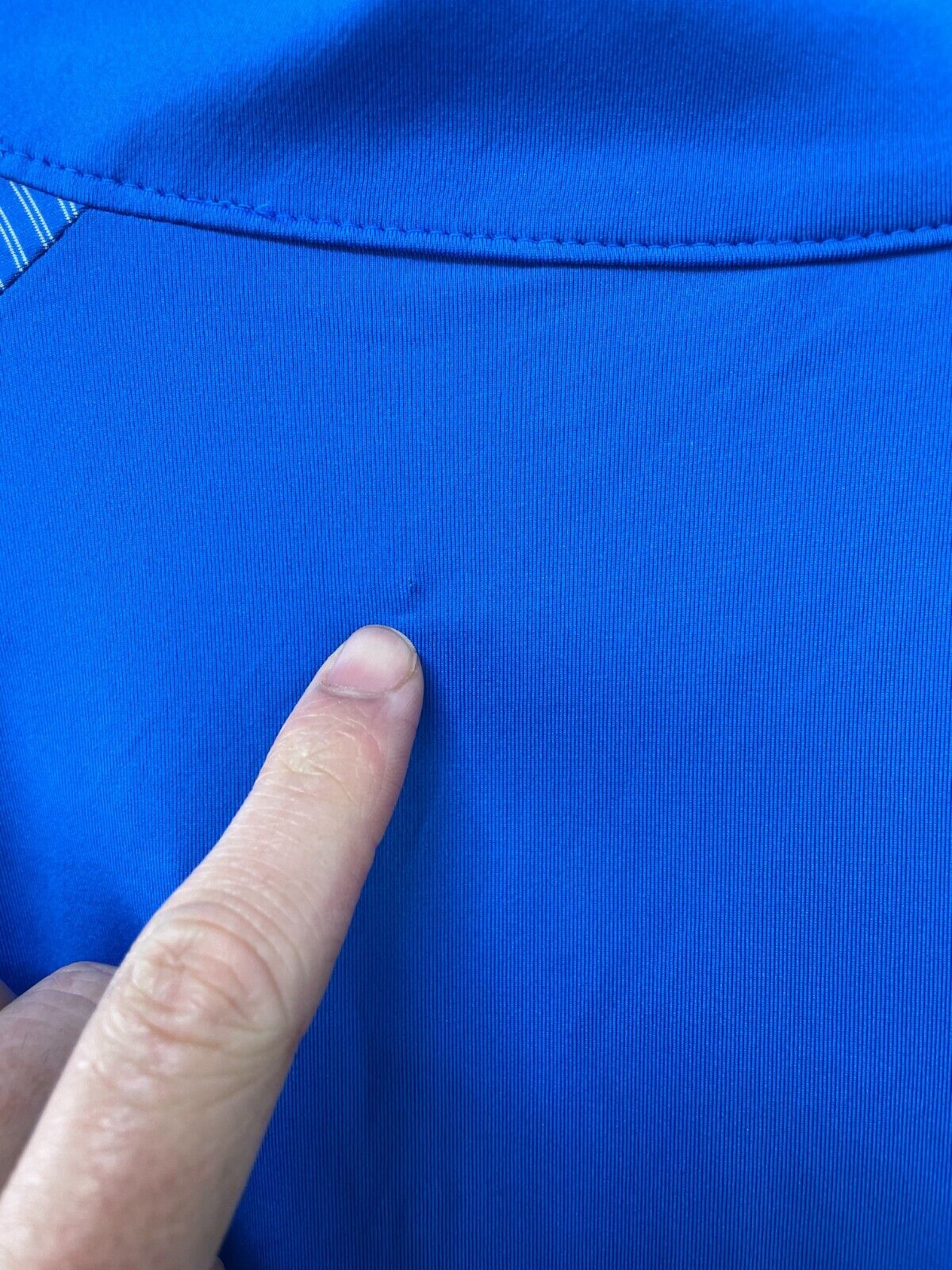 Adidas Mens 3XL A520 Shoulder Stripe Quarter-Zip Pullover Sweatshirt Golf Blue