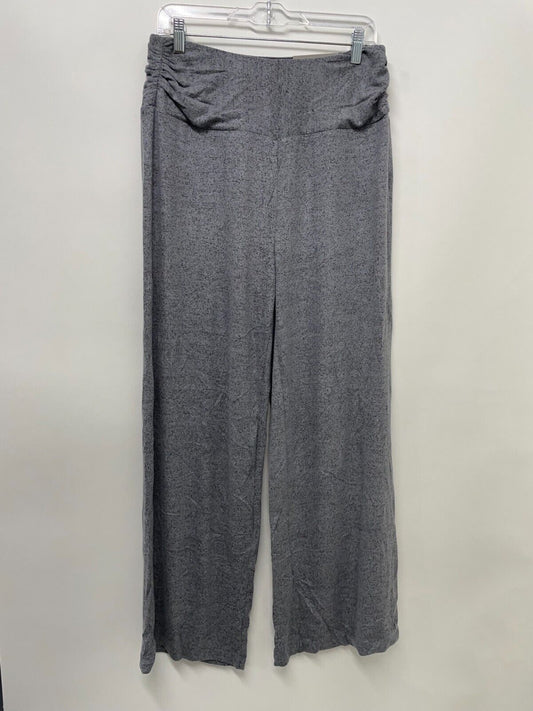 Soft Surroundings Womens M Lena Pant Gray Heather Wide Leg Full Length 2ET81