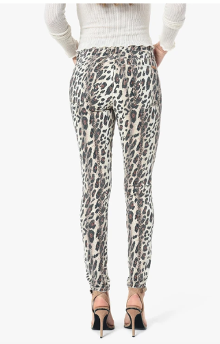 Joes Jeans Women 24 High Rise Skinny Ankle Hybrid Tan Leopard Cheetah Denim Pant