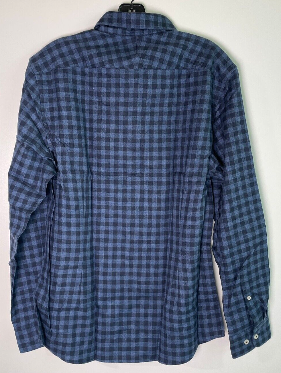 Charles Tyrwhitt Mens M Non-Iron Twill Gingham Plaid Shirt Indigo X Slim Fit