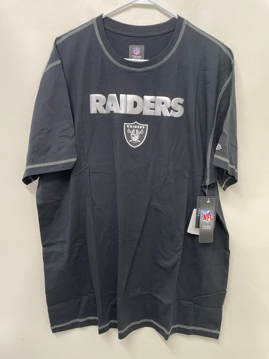 Las Vegas Raiders New Era Mens 2XL NFL Black Third Down Puff Print T-Shirt
