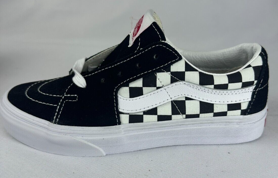 Vans Mens 5 SK8-Low Checkerboard Black Old Skool Skateboard Shoes VN0A4UUK4W7