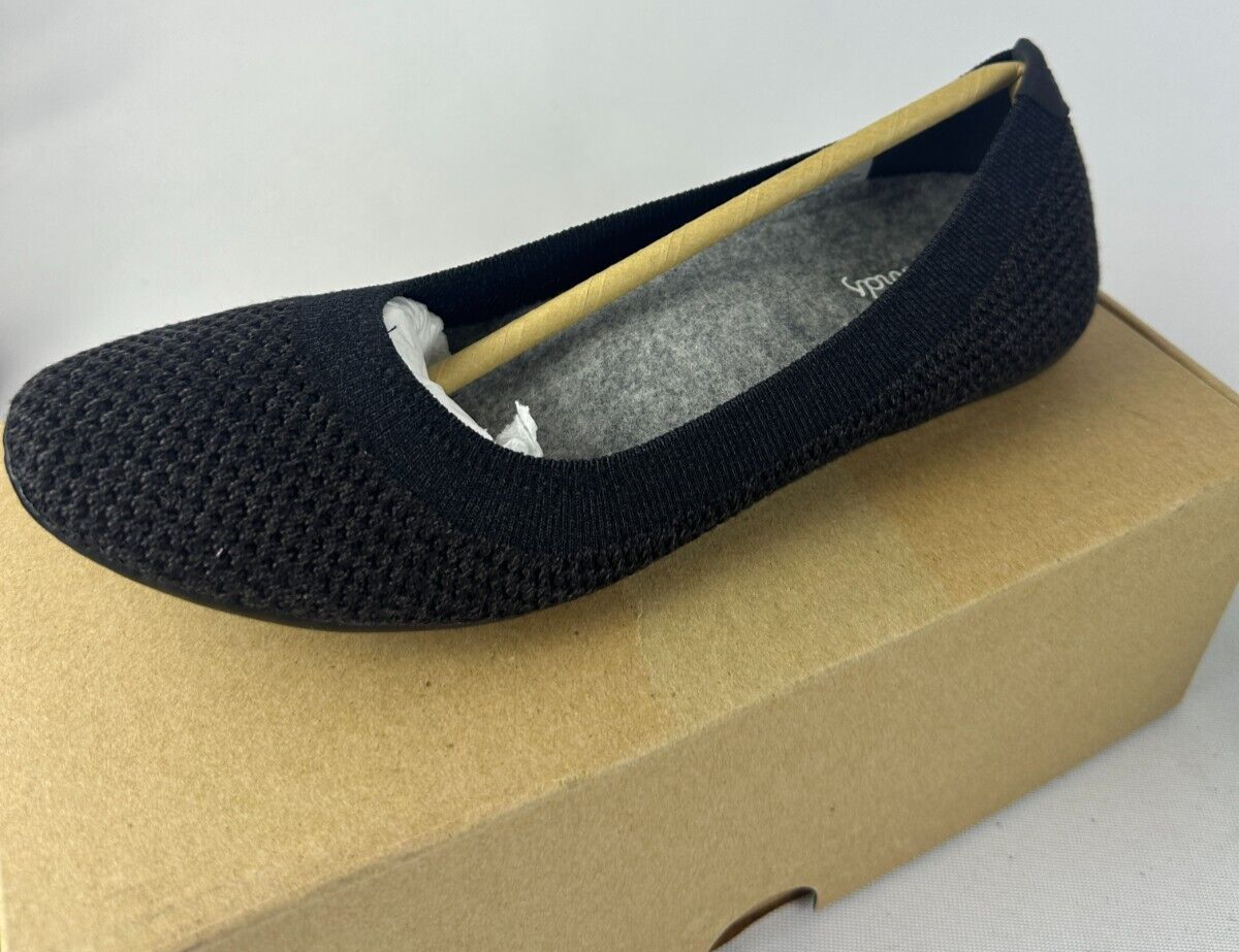 Allbirds Womens 6 Tree Breezers Heathered Black Ballet Flat Shoes TB1WHBK060