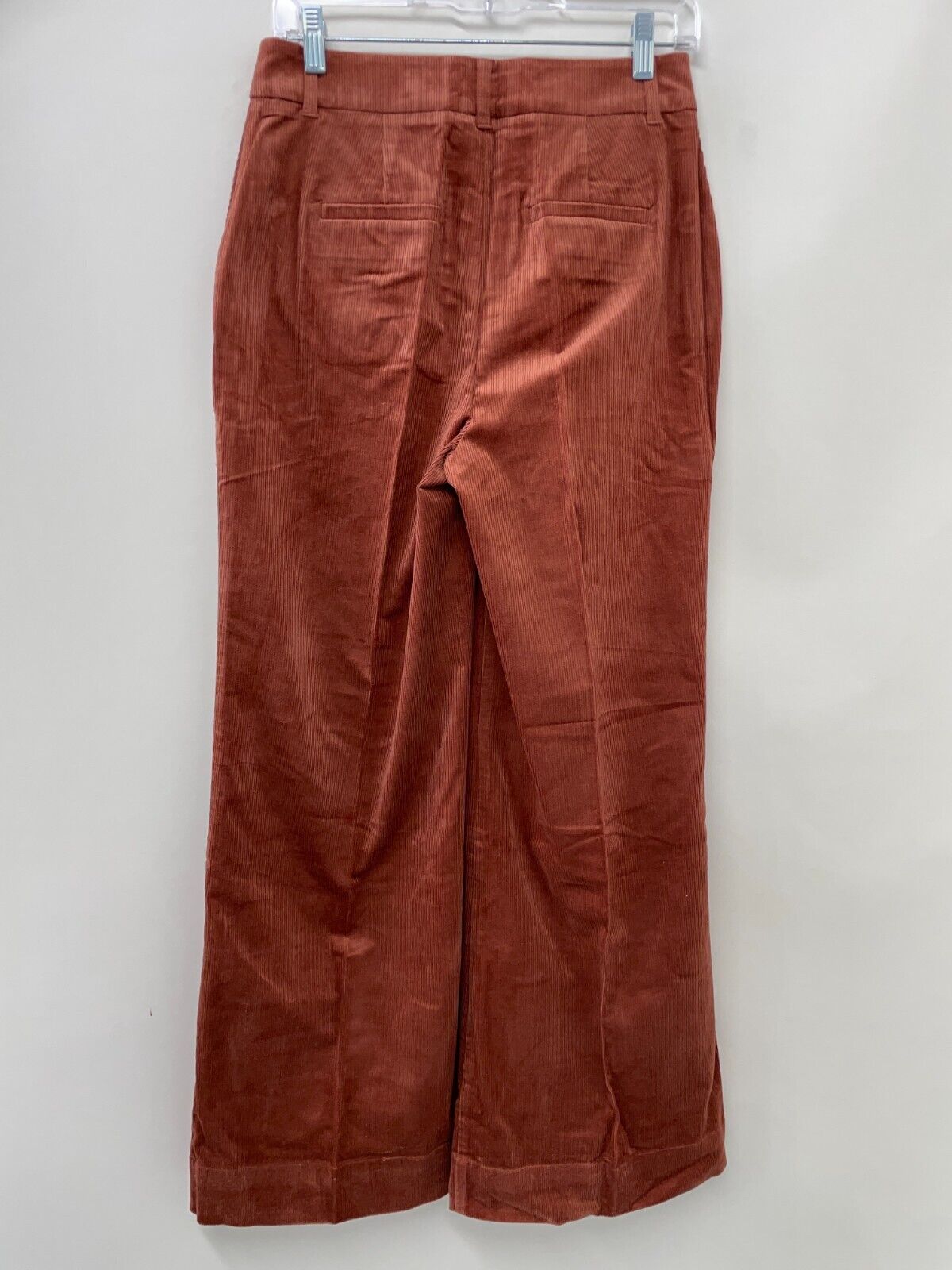Boden Womens 6 Wide-Leg Corduroy Trousers Red Oak Regular Fit R0423-MBR