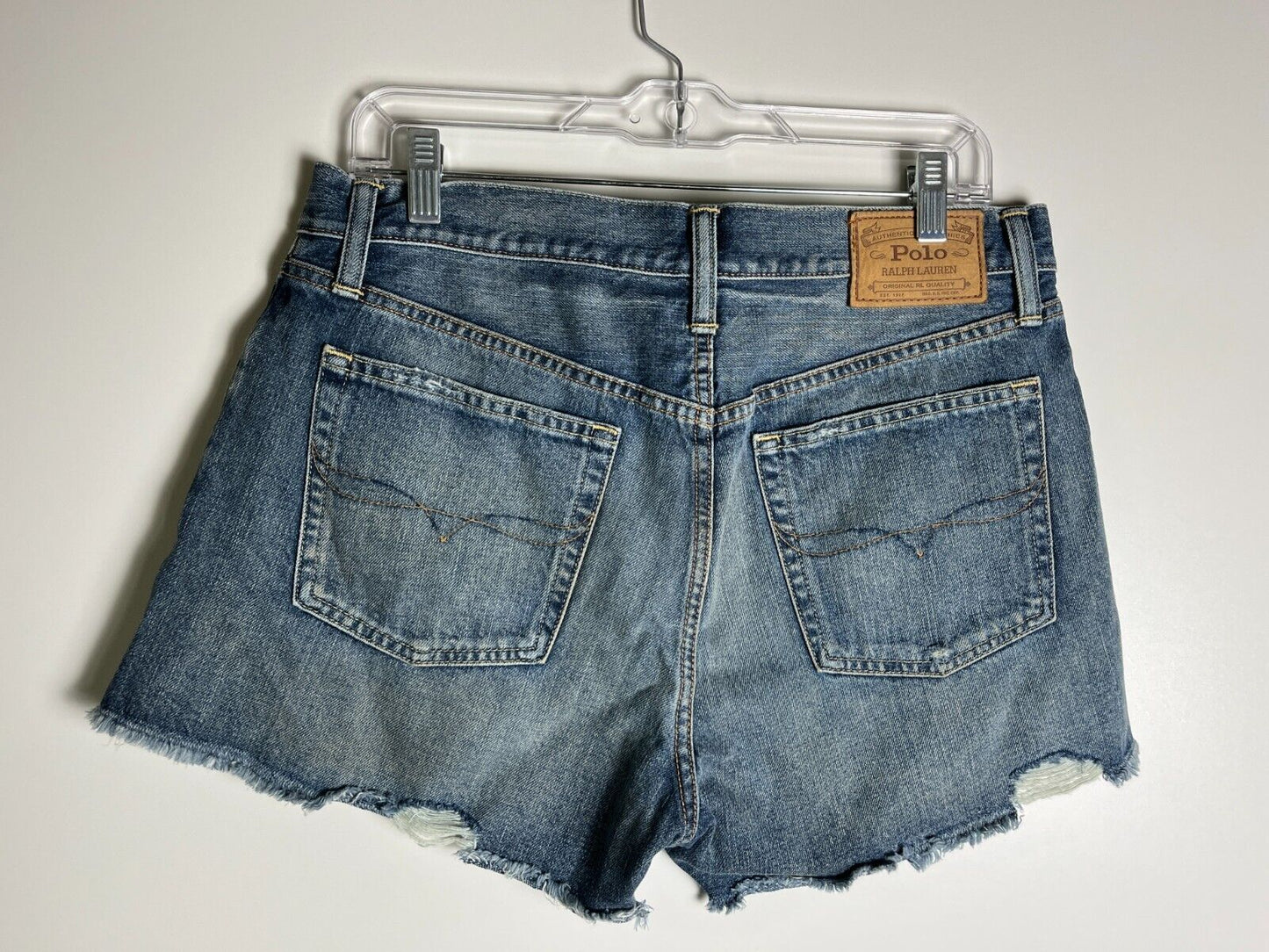 Polo Ralph Lauren Women's 29 Cut Off Denim Jean Shorts Distressed Sofia Crosby