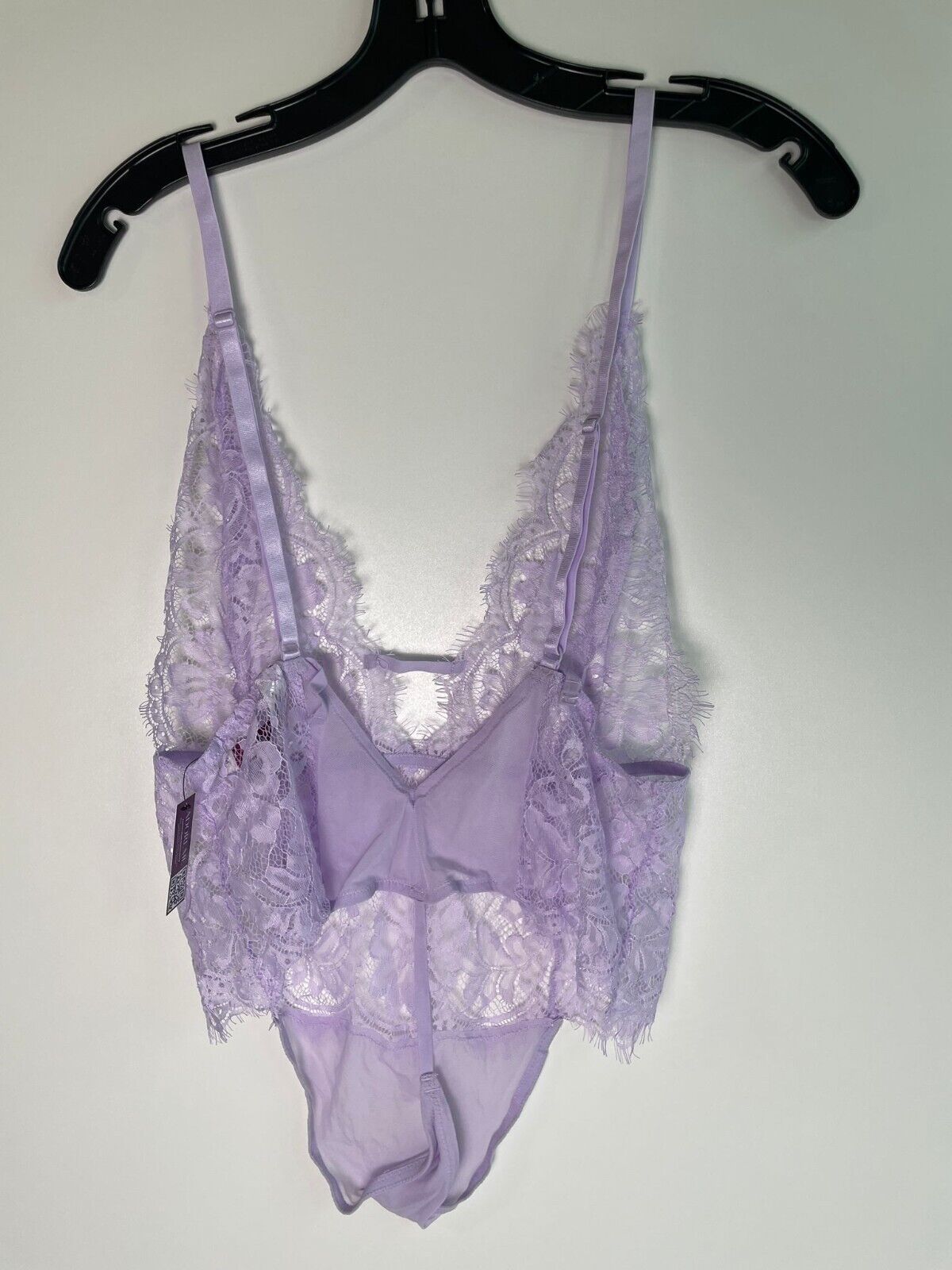 Adore Me Womens Anouchka Unlined Bodysuit Teddy Lace Lingerie Lilac G String