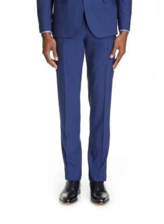 Boglioli Mens 38 Blue Fresco Slim Fit Wool Dress Suit Pants for K Jacket