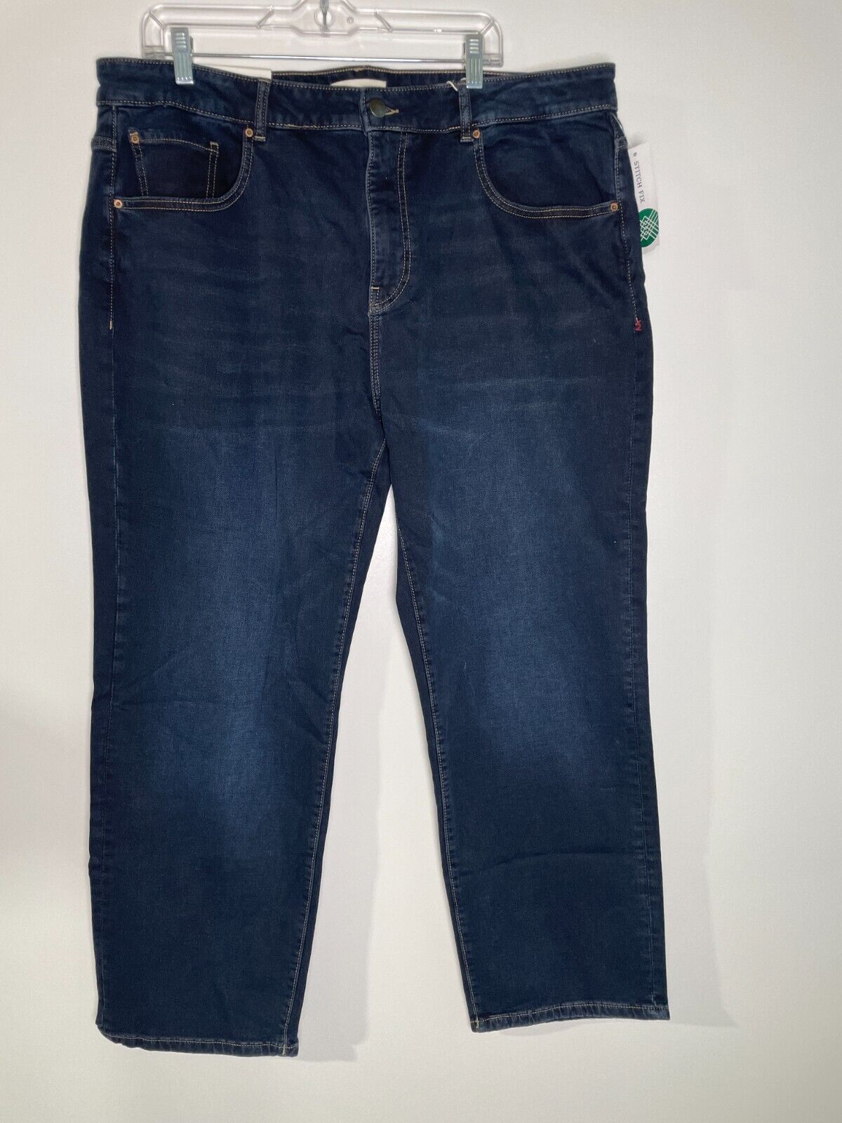 Warp + Weft Mens 42x30 ORD Chicago Straight Fit Comfort Stretch Jeans Indigo