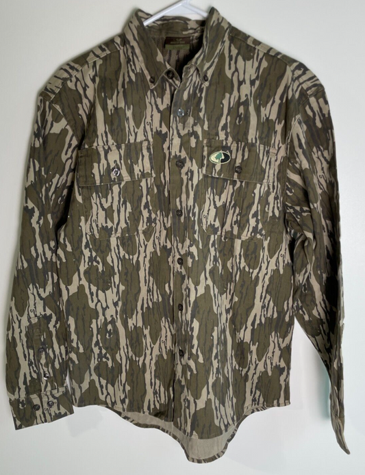 Mossy Oak Men's S Cotton Mill 2.0 Flex Long Sleeve Camo Hunting Shirt 990001