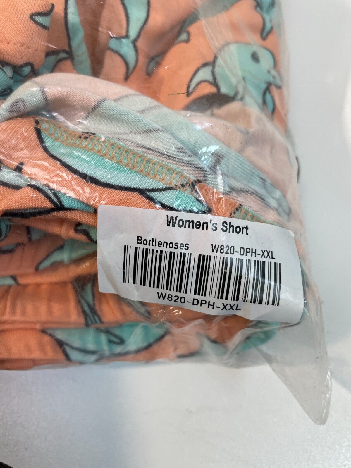 Me Undies Womens XXL Bottlenoses Dolphin Print Modal Shorts Orange W820-DPH