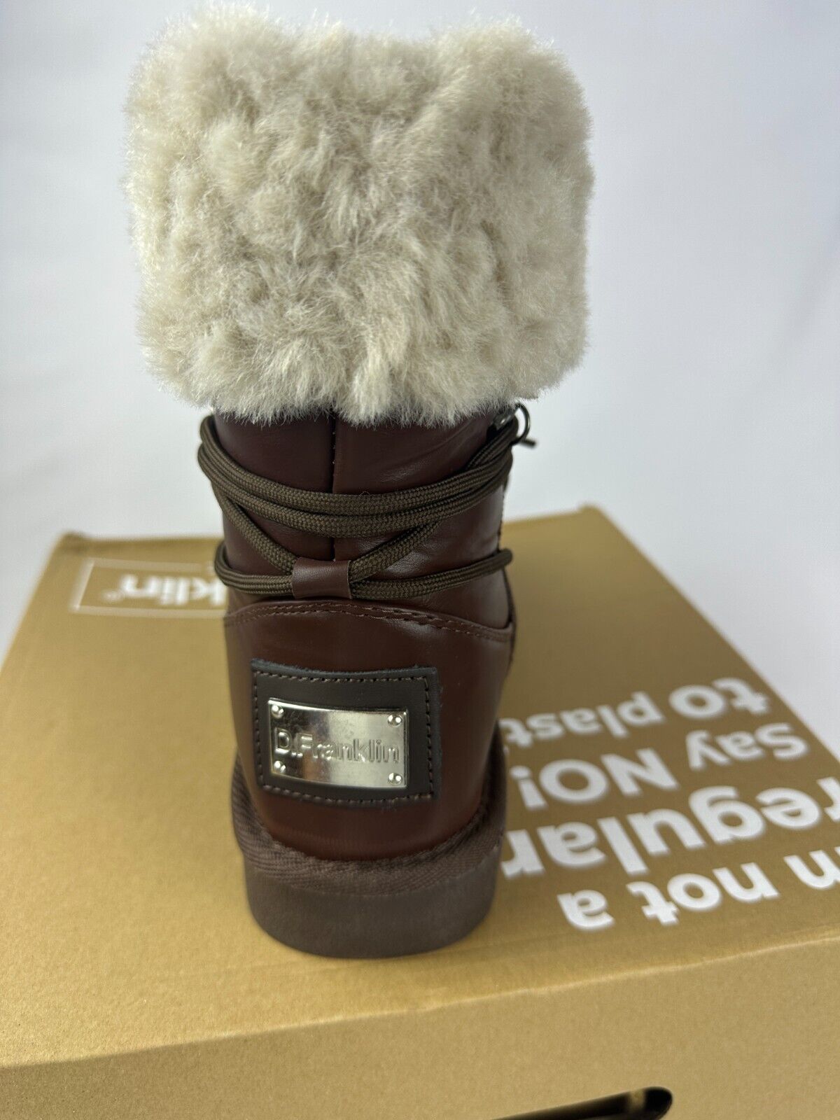 D Franklin Womens 38 Napatec Plush Brown Sherpa Eskimo Nordic TRK Boots MIK18173