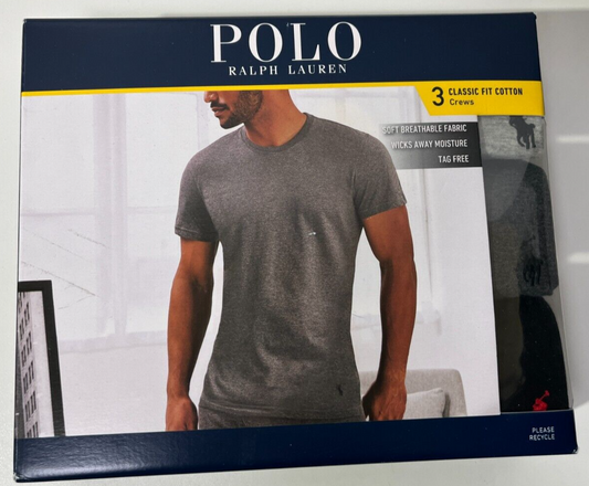 Polo Ralph Lauren Men's XL Classic Fit 100% Cotton Crew T-Shirt Set of 3 NCCNP3