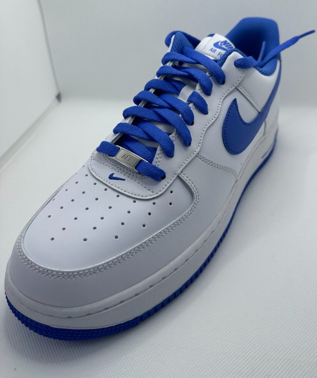 Men's Nike Air Force 1 '07 White/Medium Blue (DH7561 104) - 12 