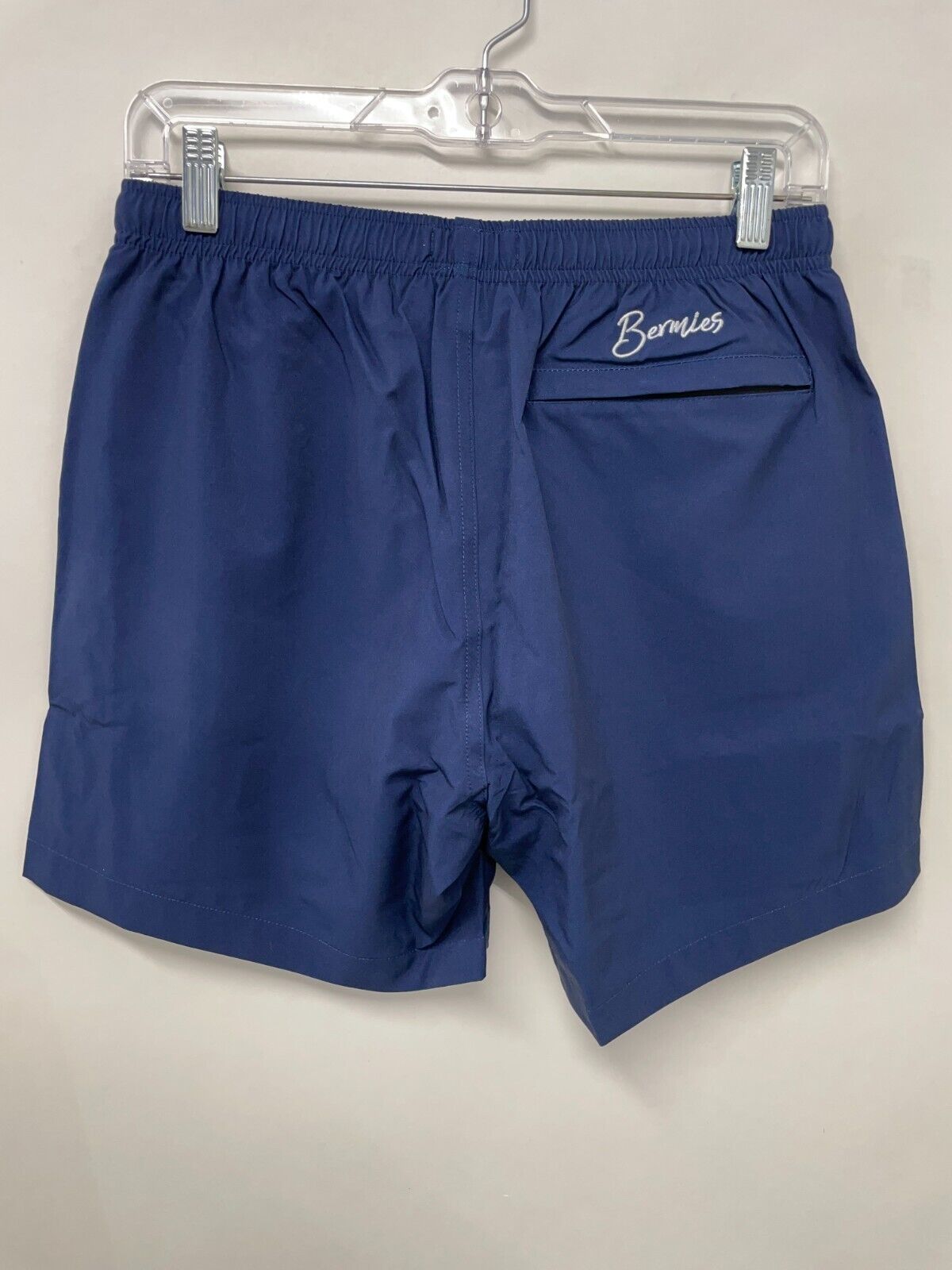 Bermies Mens S Miami Performance & Training Sport Shorts Navy Blue Drawstring