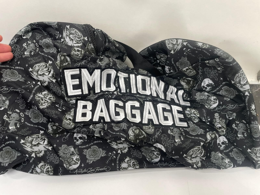 A**holes Live Forever Emotional Baggage Skulls & Bottles Tiger Duffel Bag ALF