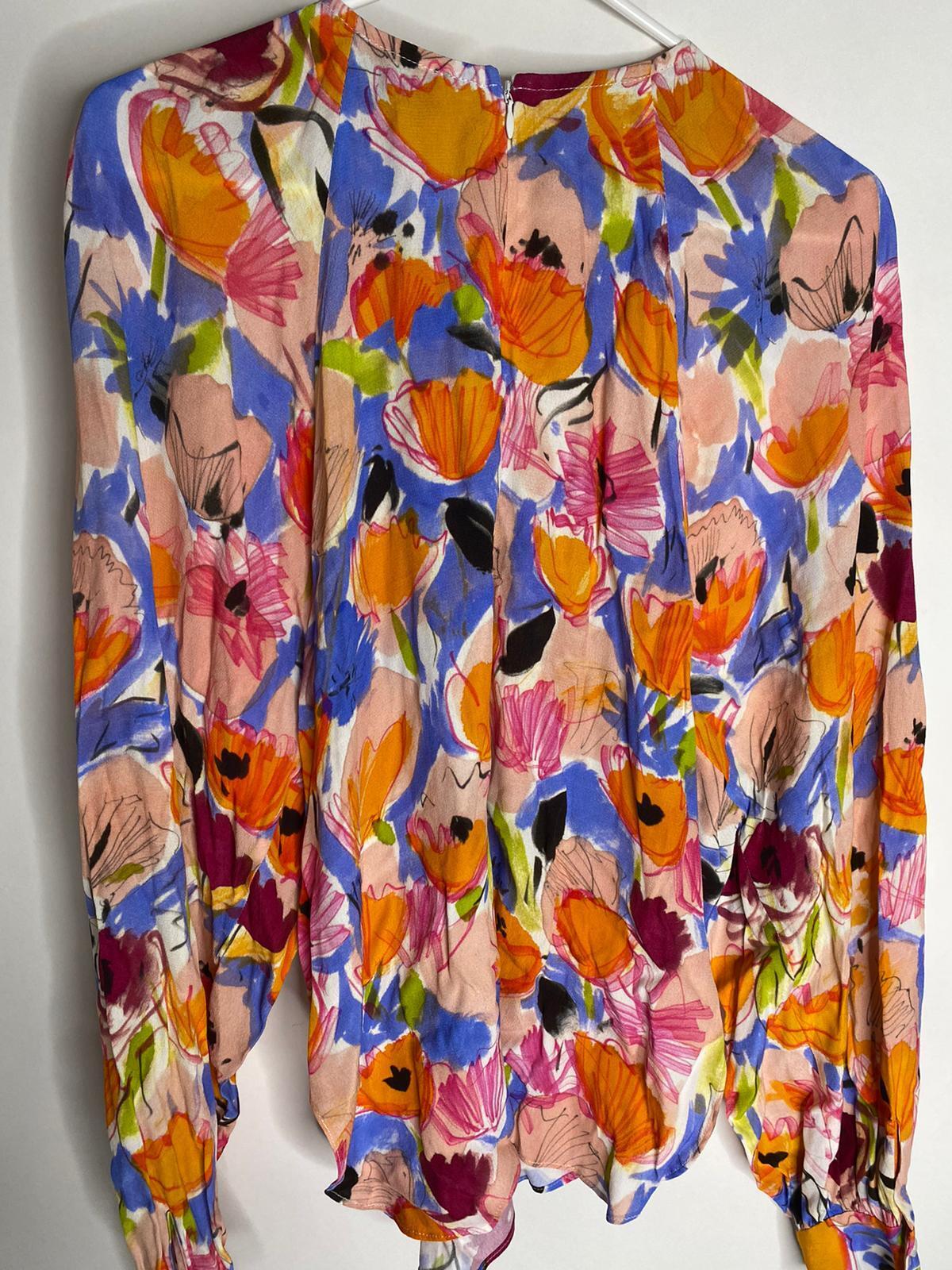 Rachel Comey Womens 3 Soon Floral Top Blouse Long Sleeve USA Made MSRP $395