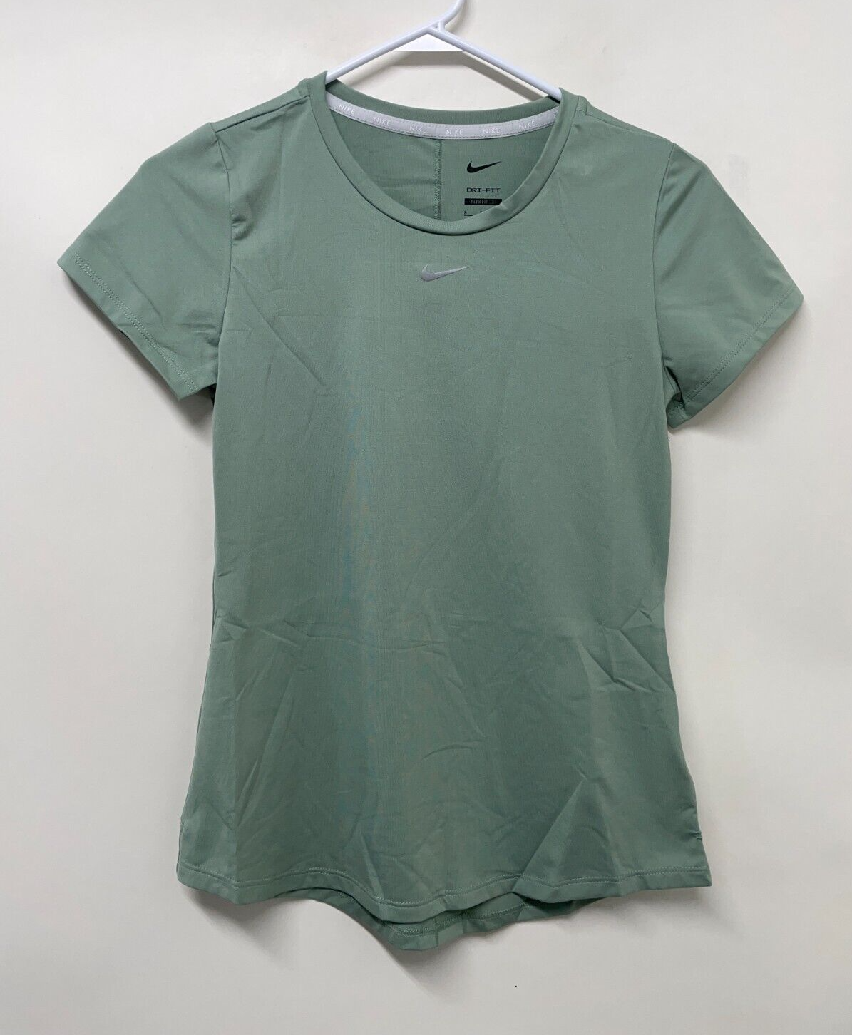 Nike Womens S Dri-FIT One Luxe Short Sleeve Training Tee Green DD0600-357 NWT
