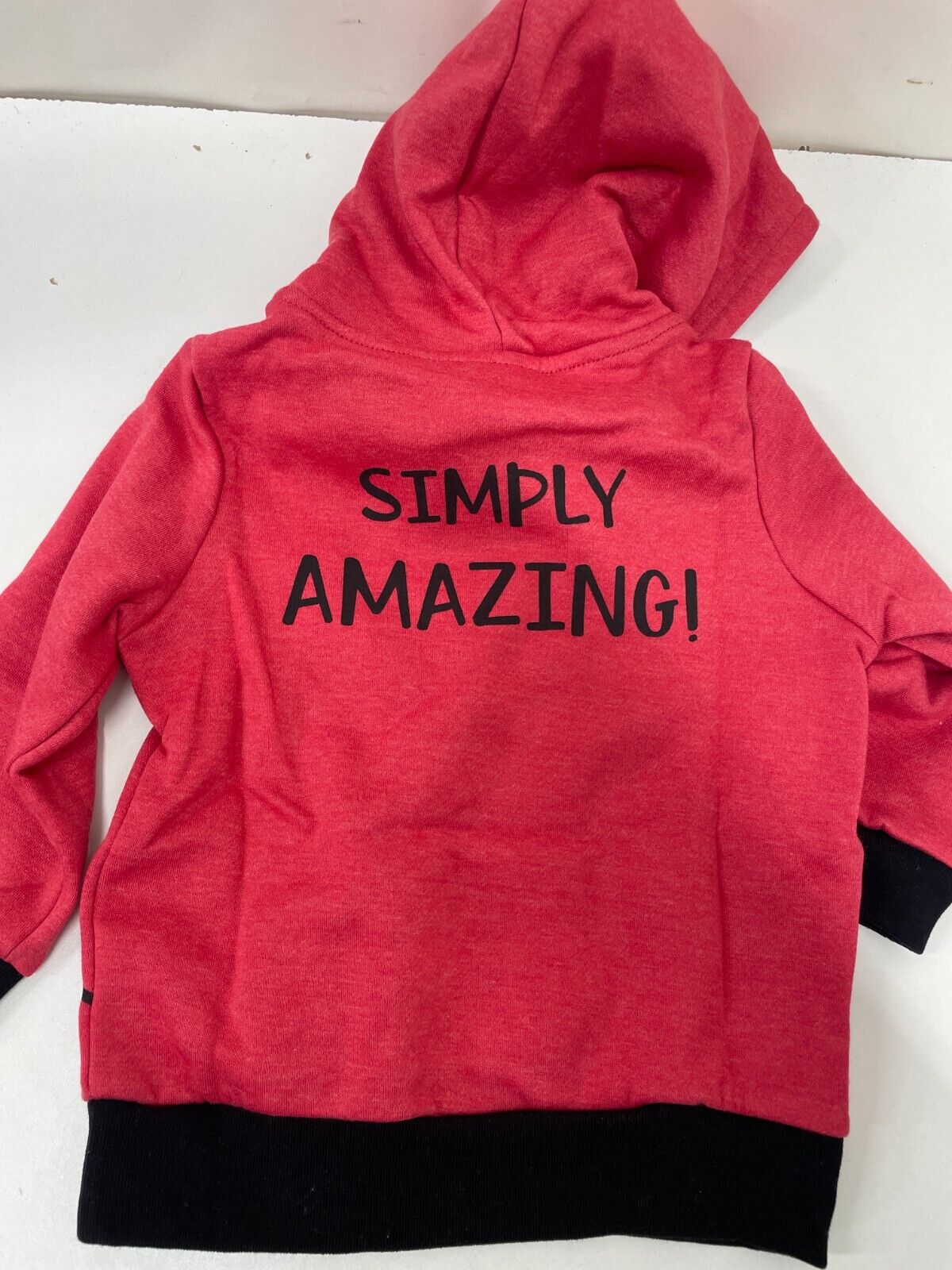 Marvel Toddler 3T Spiderman Simply Amazing Hoodie Jacket Red Black Pullover