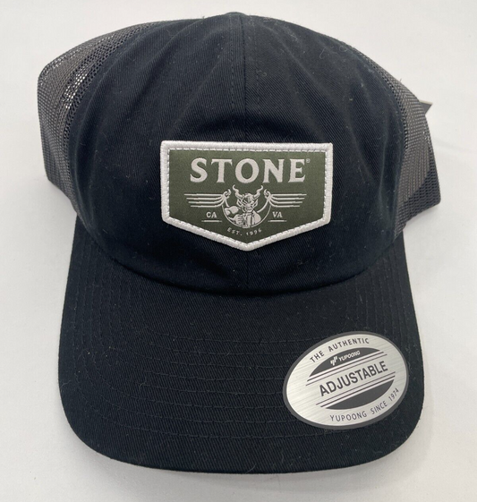 Stone Brewing Mens One Size Military Patch Tucker Hat Black Adjustable Snapback