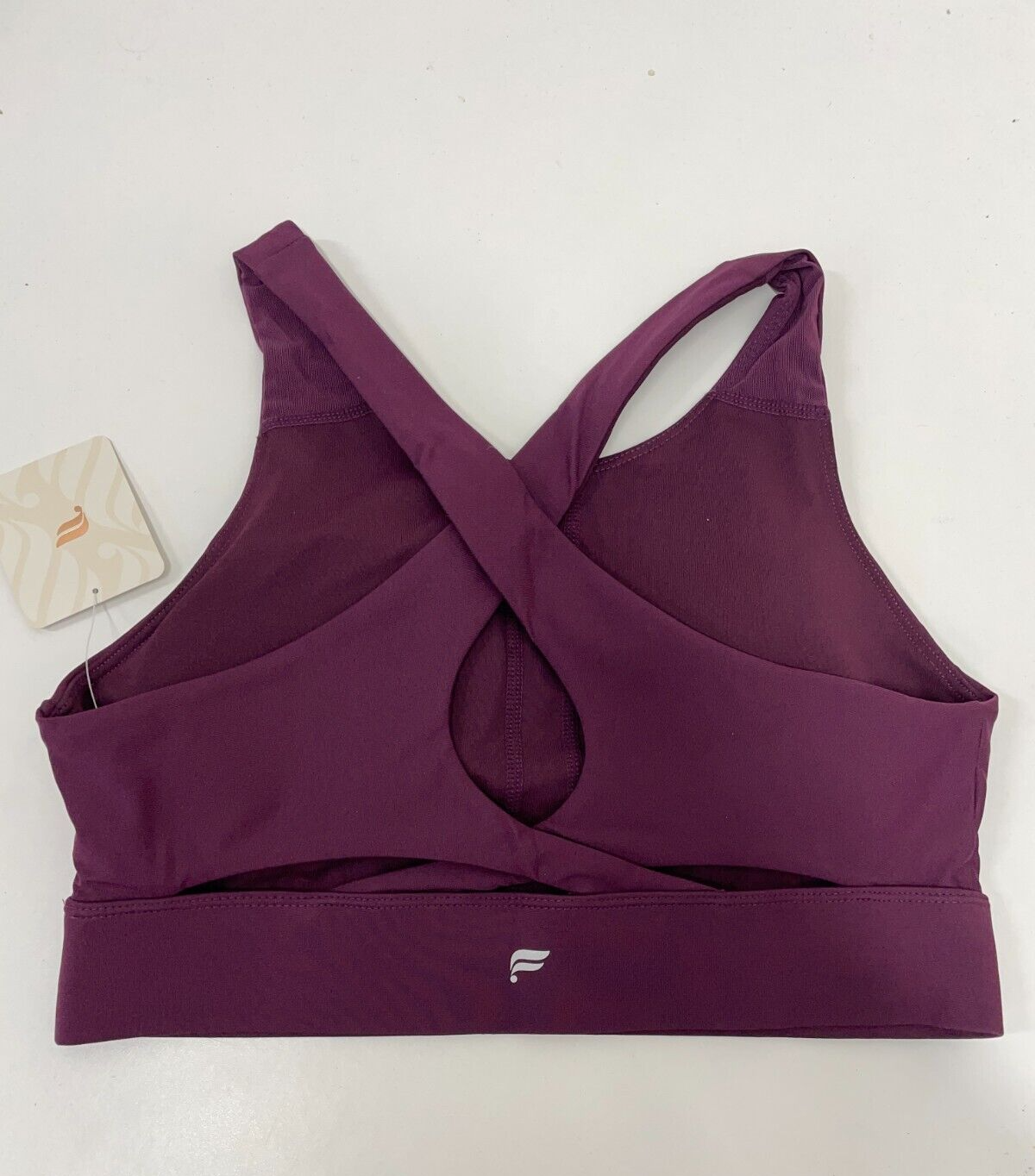 Fabletics Womens S No-Bounce Sports Bra Burgundy High Neck Cutout BA2149174-6810