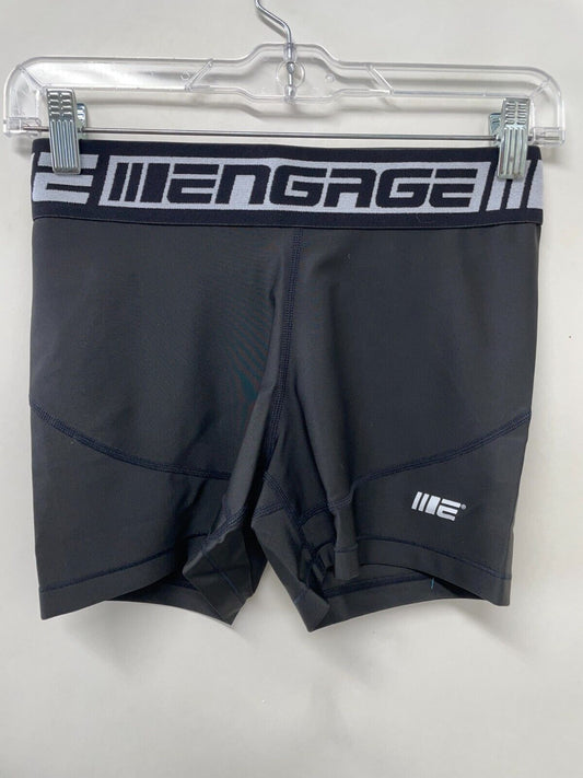 Engage Womens M Fight Short Tights Black Jiu Jitsu MMA Grappling