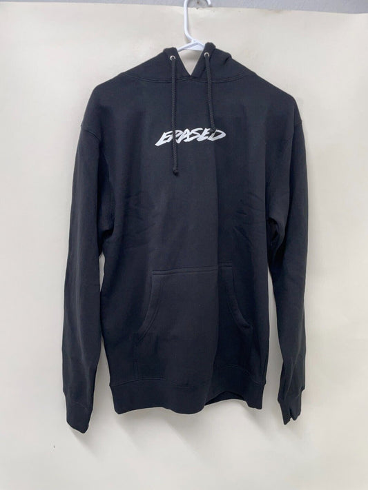 Erased Project Mens S Graphic Pullover Hoodie Sweatshirt Black Unisex