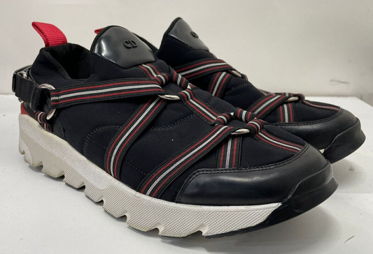 Christian Dior Homme Men 8 41 Harness Runner Colorblock Black Red Sneaker Shoes