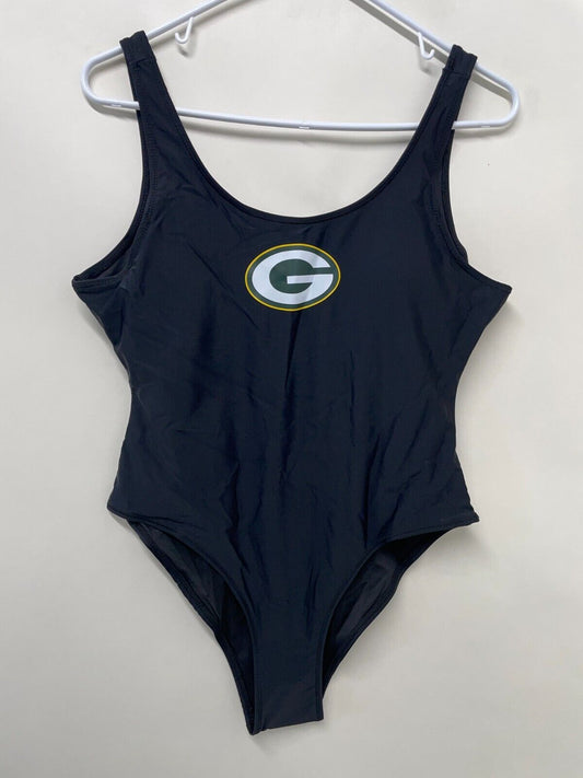 NFL Womens L Green Bay Packers Making Waves One-Piece Swimsuit Black G-III 4Her