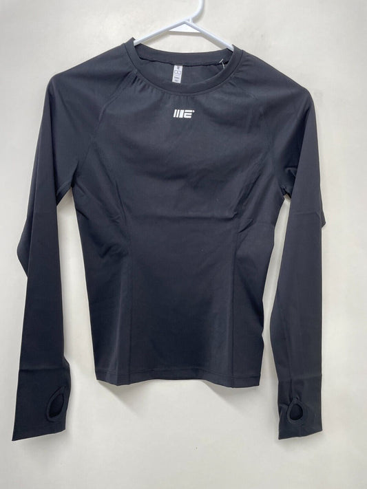 Engage Womens L Long Sleeve Compression Top Black Grappling MMA Jiu Jitsu Shirt