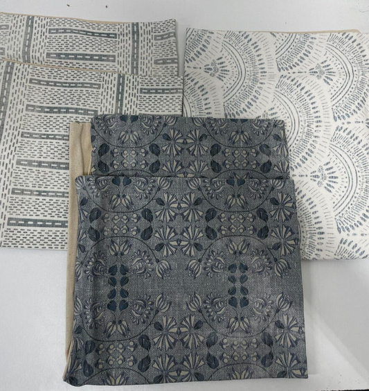 Jolie Marche Lot of 3 Pillow Covers 22" Madeline Blair Spencer 100% Cotton USA