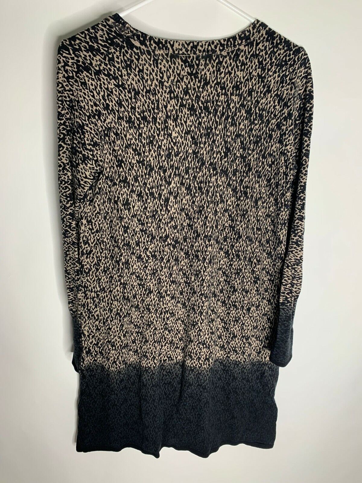Nic + Zoe Womens S Neutral Multi Vital Print Long Sleeve Sweater Dress
