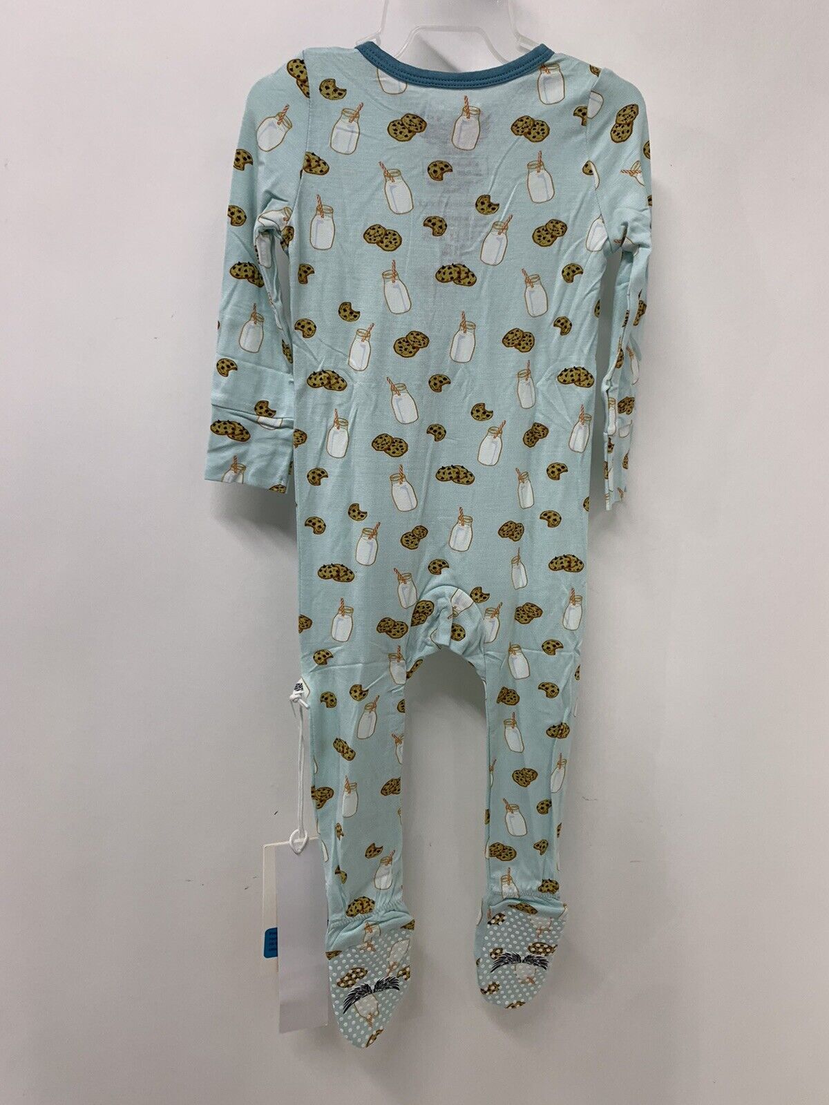 Free Birdees Baby 6-12 Footie Pajama One Piece Milk And Cookies Long Sleeve PJ