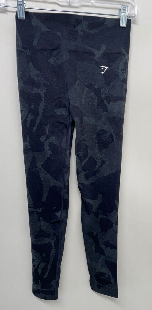 Gymshark Womens XS B1A2K Black Adapt Camo Seamless Legging Gym Athletic Pant