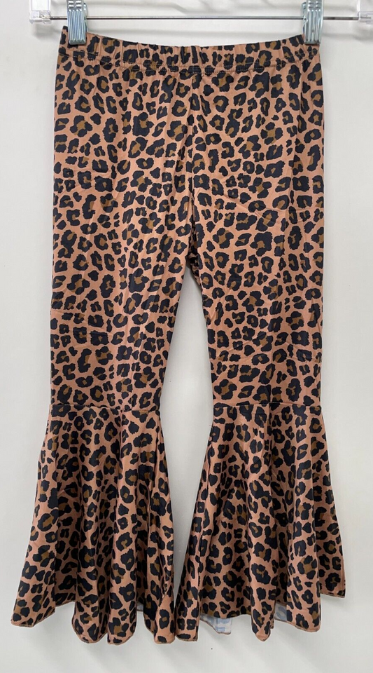 Bailey's Blossoms Toddler 5T Lina Pleated Bell Bottoms Leopard Flare Pants NWT