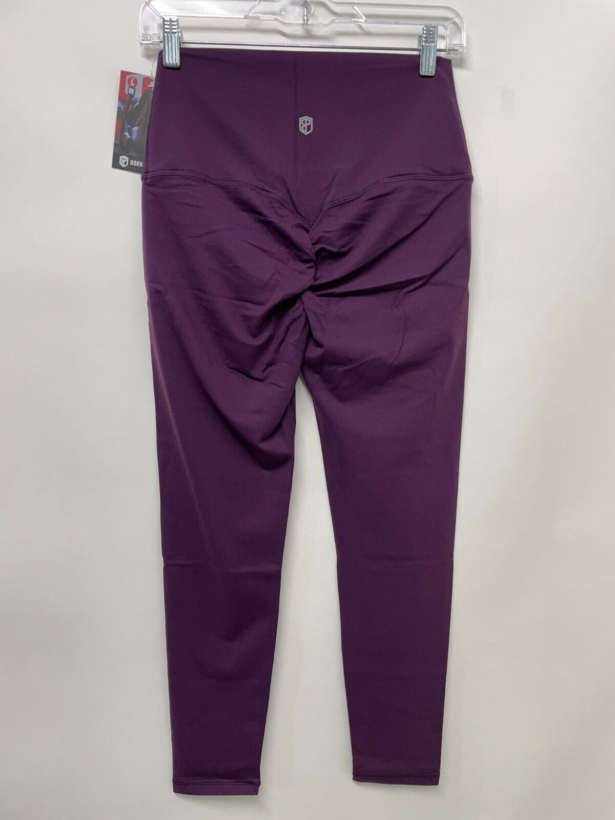 Born Primitive Womens L Lift Yourself Up 7/8 Legging Plum Purple Yoga Pant