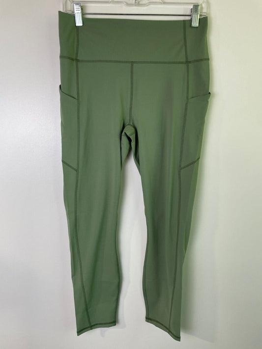 Fabletics Women's L Oasis PureLuxe High-Waisted 7/8 Legging Leaf Green Yoga Pant