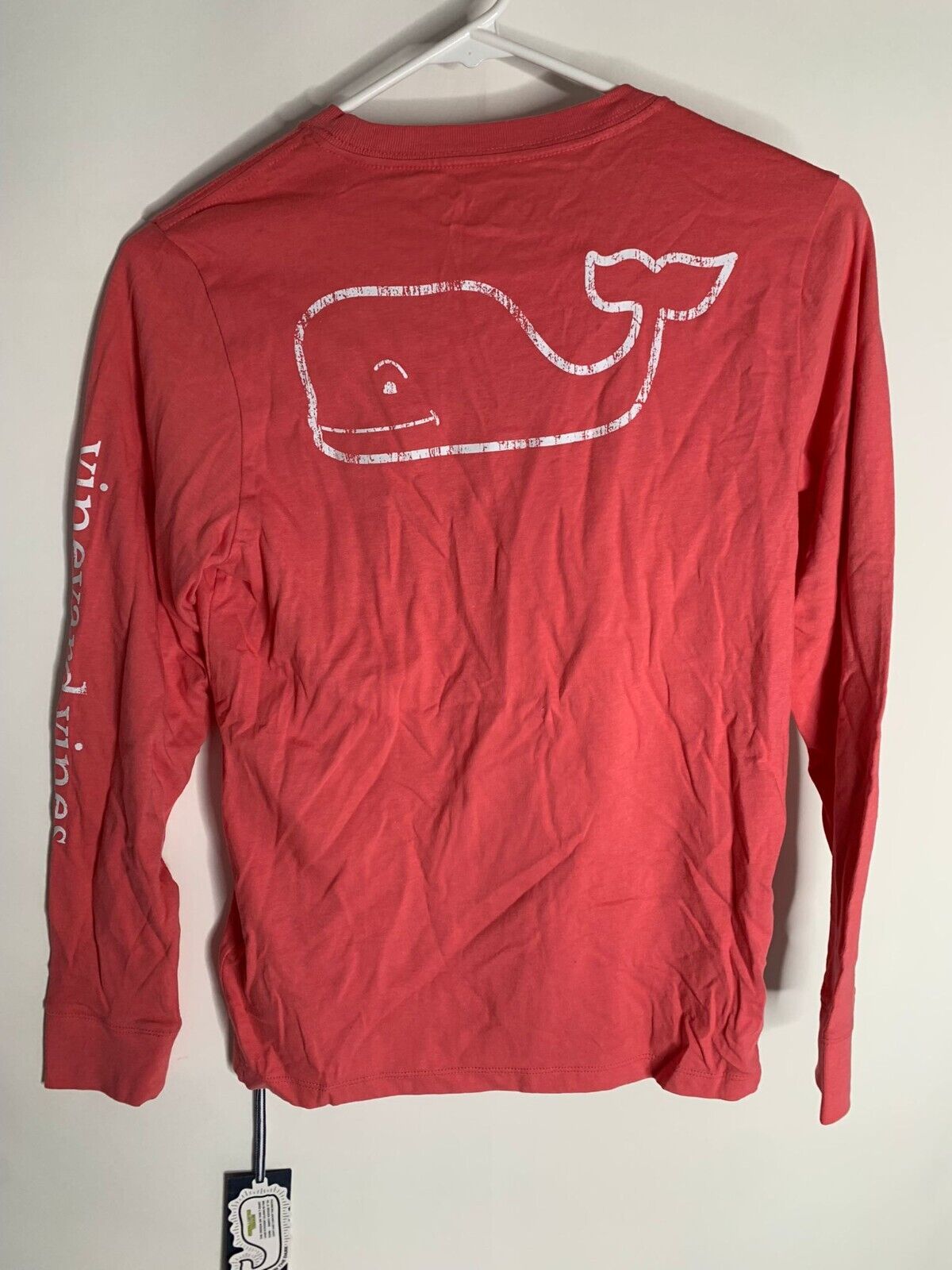 Vineyard Vines Boys M 12-14 Jetty Red Glow in the Dark Whale T Shirt