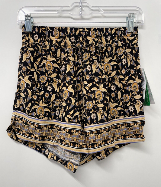 RIP CURL Womens Dreamer Short Black Yellow Relaxed Beach Paisley 00LWWS