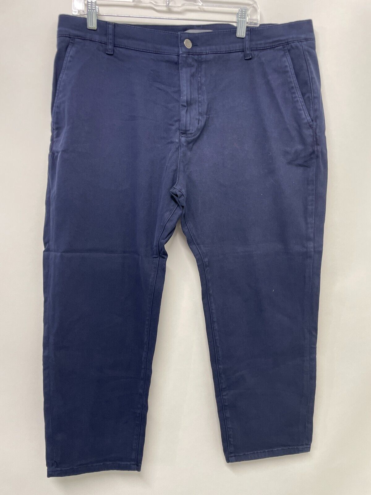 Ash & Erie Men's 38 x 25 Washed Stretch Chino Pant Navy Casual Slim Fit NWT