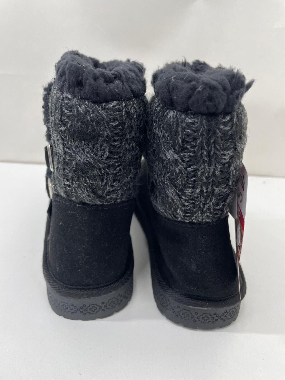 Muk Luks Essentials Womens 7 Black Alyx Boots Dark Grey 15023-004 Ankle Winter