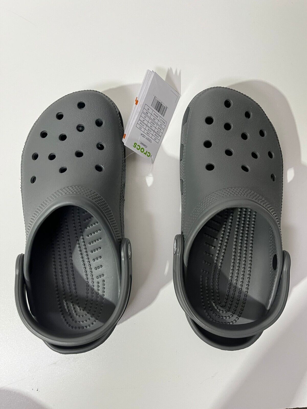 Crocs Mens 7 Womans 9 Classic Clog Slate Gray 10001-0DA Sandals Slip On Comfort