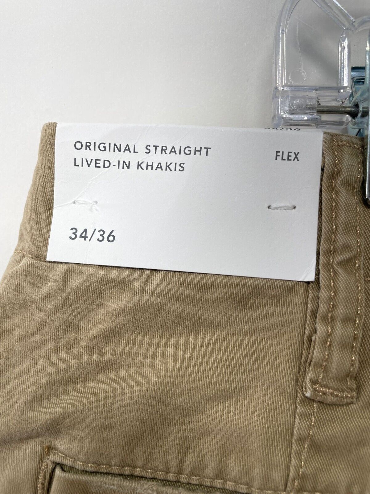 American Eagle Mens Original Straight Flex Lived In Chino Khaki Pant Toasted