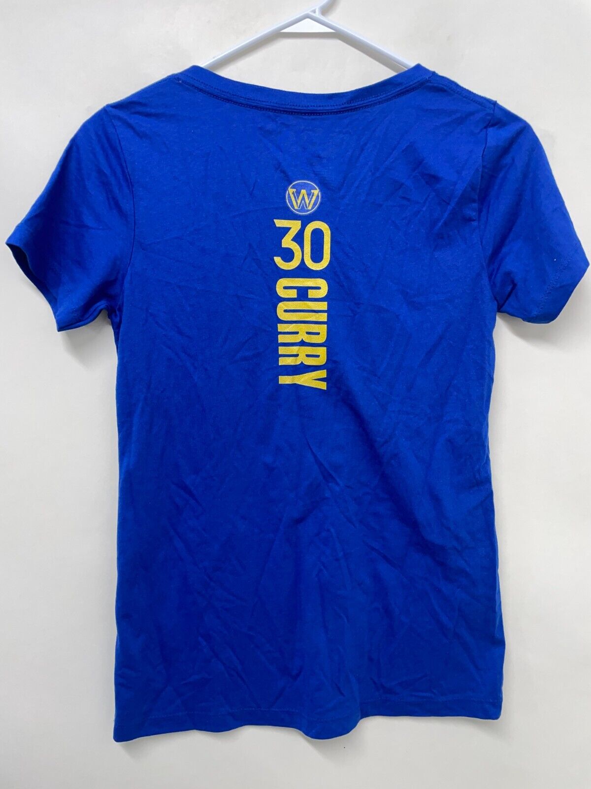 Fanatics Womens M Steph Curry Golden State Warriors #30 V-Neck T-Shirt Blue