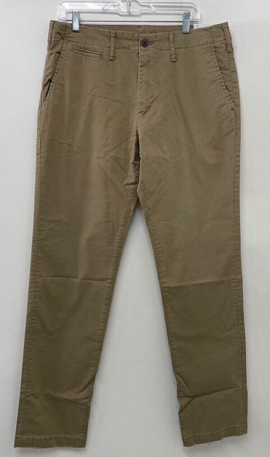 American Eagle Mens Original Straight Flex Lived In Chino Khaki Pant Toasted