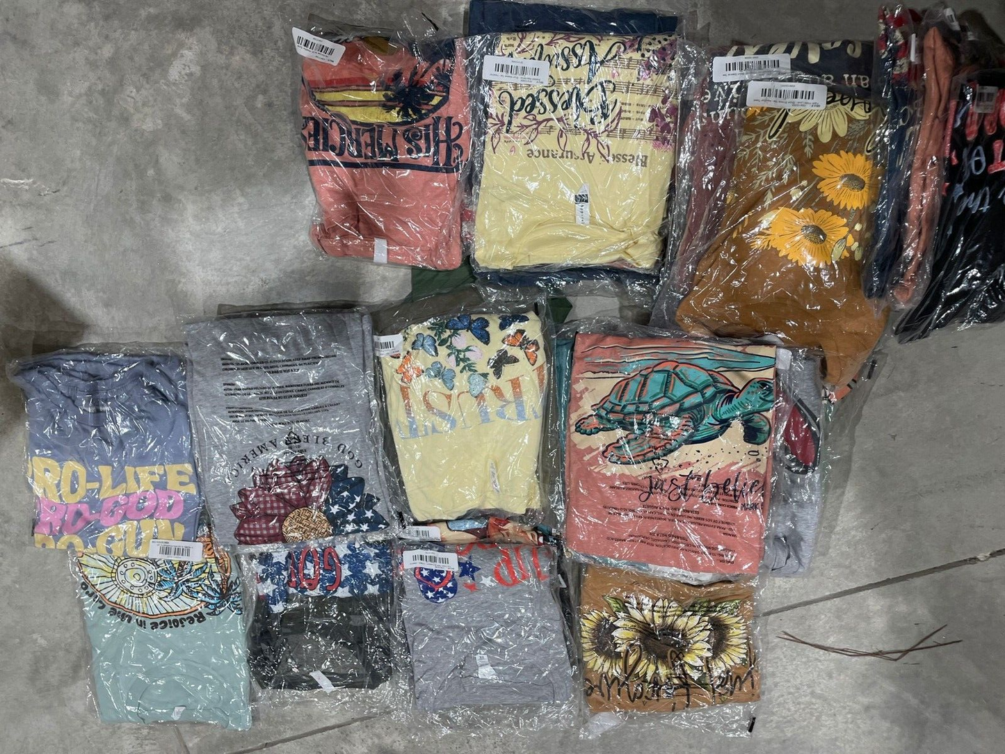Love in Faith Women Wholesale T Shirt Lot of 46 Christian Jesus Religious Resale