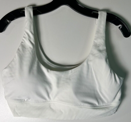 Aerie Womens L OFFLINE Real Me Low Key Longline Sports Bra White