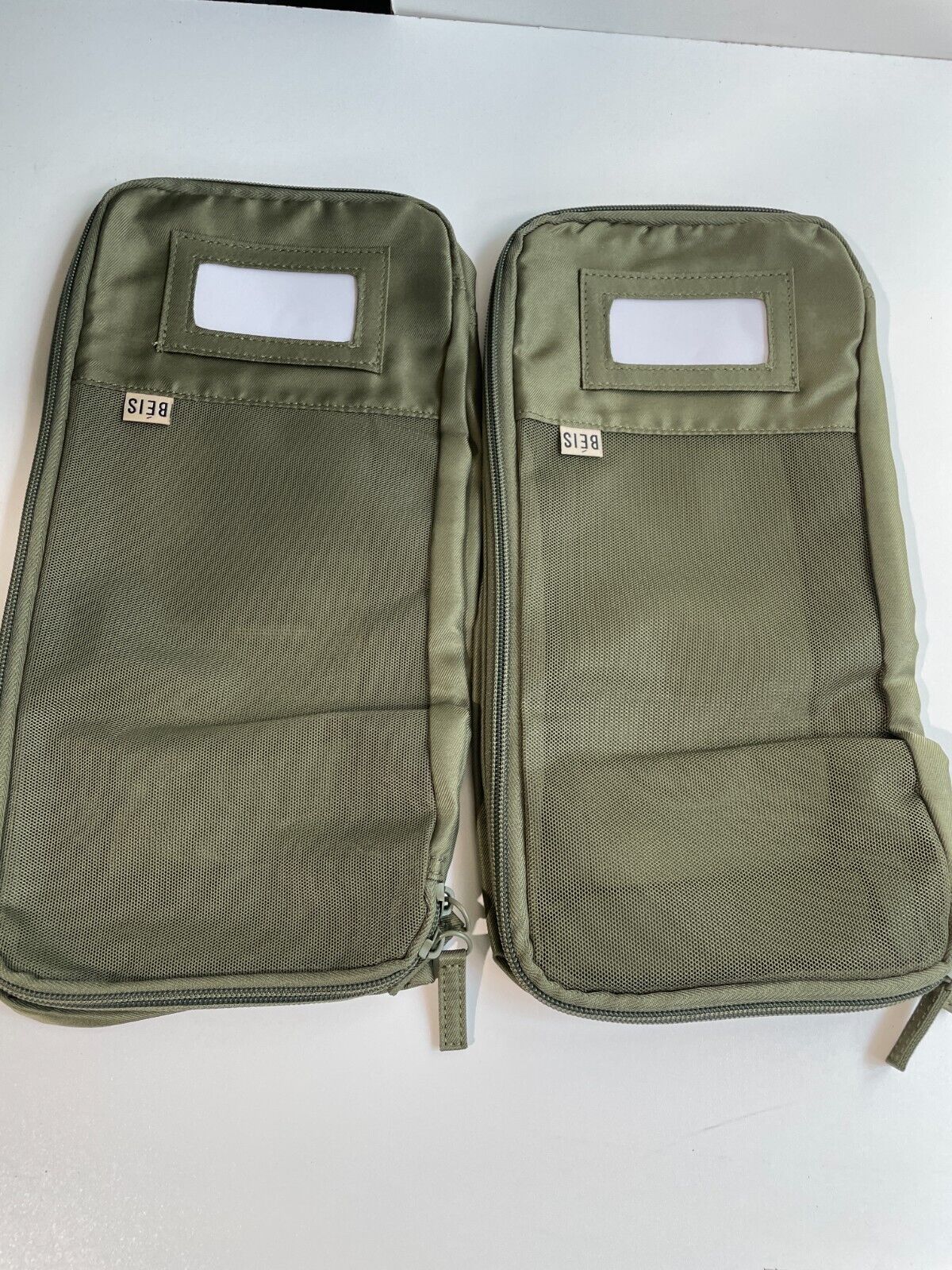 BEIS The Compression Packing Cubes Olive Green W/ Paper Labels BEIS124640