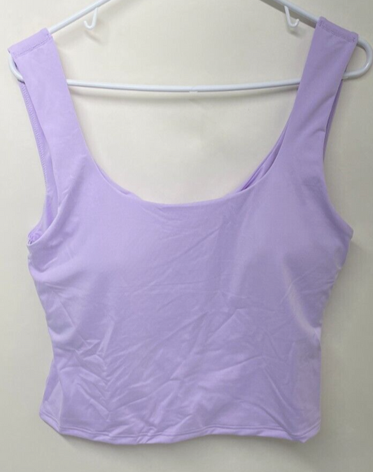 Fabletics Women's XXL Oasis Twist Built In Bra Tank Hazy Iris PureLuxe Lite NWT