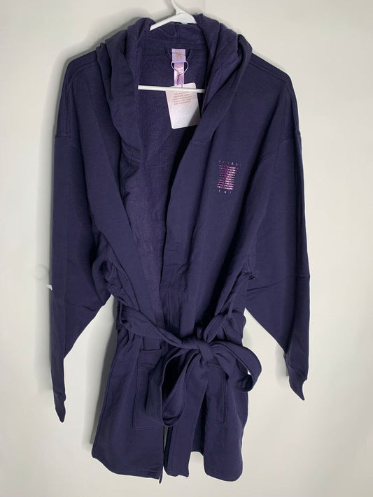 Fenty x Savage Womens XL/1X Vaporwave Forever Savage Short Robe Navy Blue